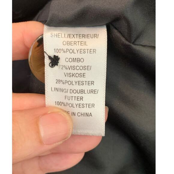 Adrianna Papell long sleeves ruched wrists one button black blazer size 6 - Picture 4 of 9